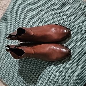 PAUL GREEN  NELLY BOOTIE IN NOUGAT LEATHER